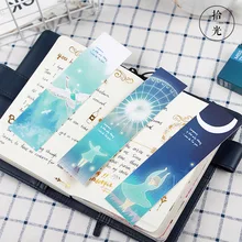 30 шт. 12*4 см красивая звезда закладки карточки для записок Книга отмечает Бумага Страница держатель для книг поставка школы аксессуары канцелярские