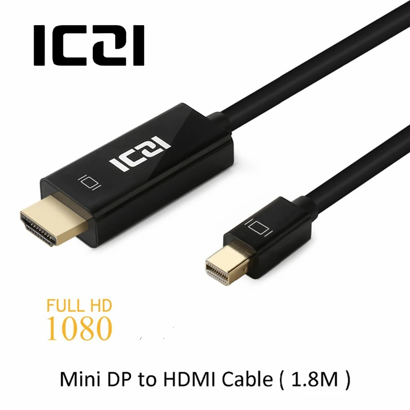 ICZI 1 8 м Thunderbolt мини адаптер DP к HDMI кабель дисплей порт 6 футов 1080P для Apple серии Surface