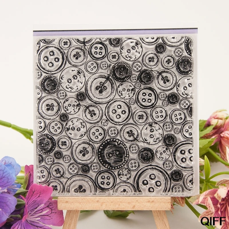 

Wholesale Button DIY Silicone Clear Stamp Cling Seal Scrapbook Embossing Album Decor Craft May06