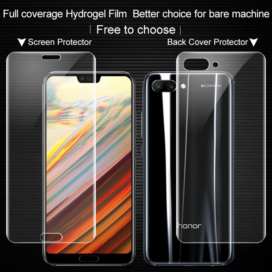 

For Huawei Nova4 Honor Note 10 8x P smart Plus Nova 4 3 3i P20 Pro Lite Front Back Silicone TPU Screen Protector Full Cover Film