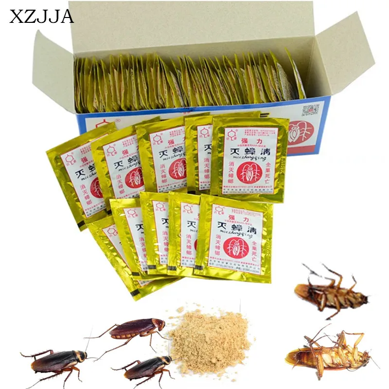 XZJJA 20Pcs Effective Cockroach Killing Bait Powder Cockroach Repeller Killer Anti Pest Cockroach Powder Pest Control Products