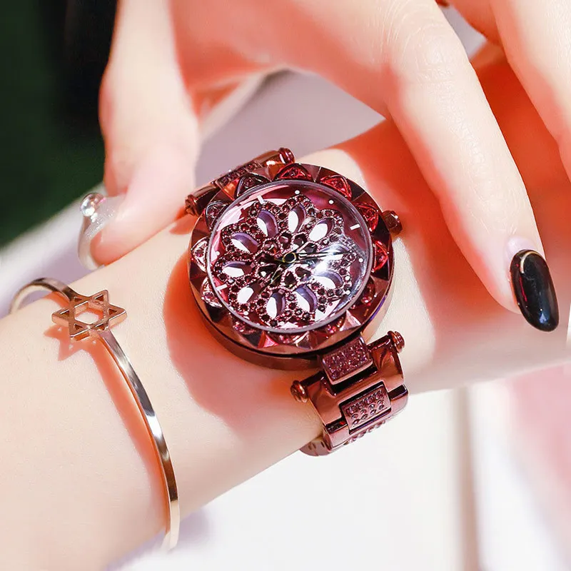 

2019 The New 360 degree rotating dial quartz watch Luxury female watch reloj mujer waterproof fashion trend relogio feminino AAA
