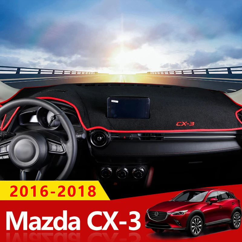 

For MAZDA CX-3 CX3 CX 3 2015 2016 2017 2018 Car Dashboard Cover Mat Auto Sun Shade Cushion Pad Interior Protector Carpet Trim