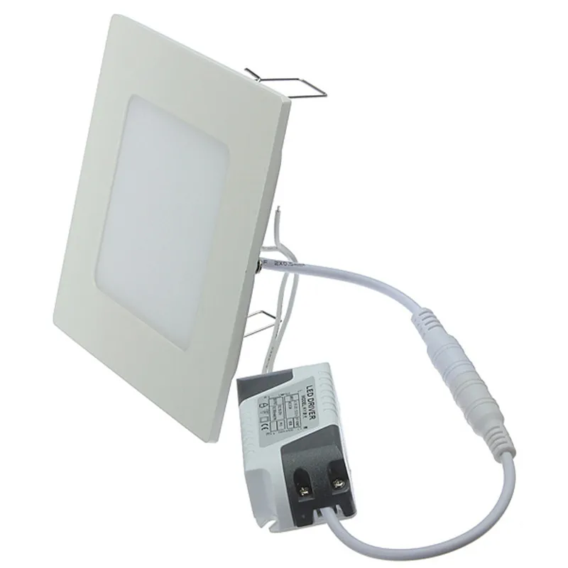 US $378.80 100pcs 6W LED Downlight Recessed LED Ceiling Panel Light with driver AC85265V Warm WhiteWhiteCold White DHL Free Shipping