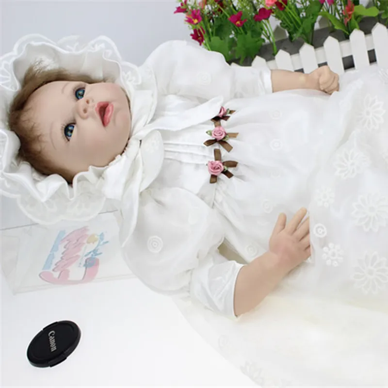 22Inches 55cm Real Looking Silicone Reborn Baby Doll Toys Lifelike Reborn Babies Growth Partners Toys For