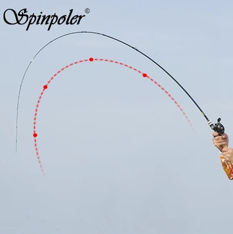 

Spinpoler Fishing Experts Super 2.1M Two Sections UL Power F Action Lure Fishing Rod (2-9g Lure Weight, 2-6LB Line Weight)