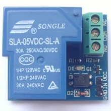 2 шт. 5 В 30A типа(обычно открытым) оптоизолированный реле Модуль датчика