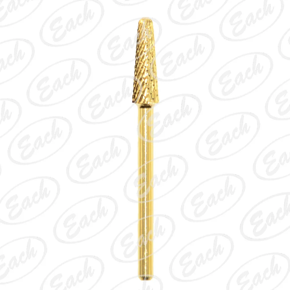 1 шт. конусный бит серебро или золото для ногтевого дизайна салон Электрический дизайн ногтей карбид дрель