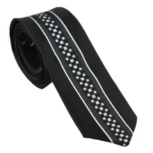 Coachella Галстуки черный галстук с серебряной полосой в горошек Панель Дизайн галстук микрофибры узкий галстук 6 см