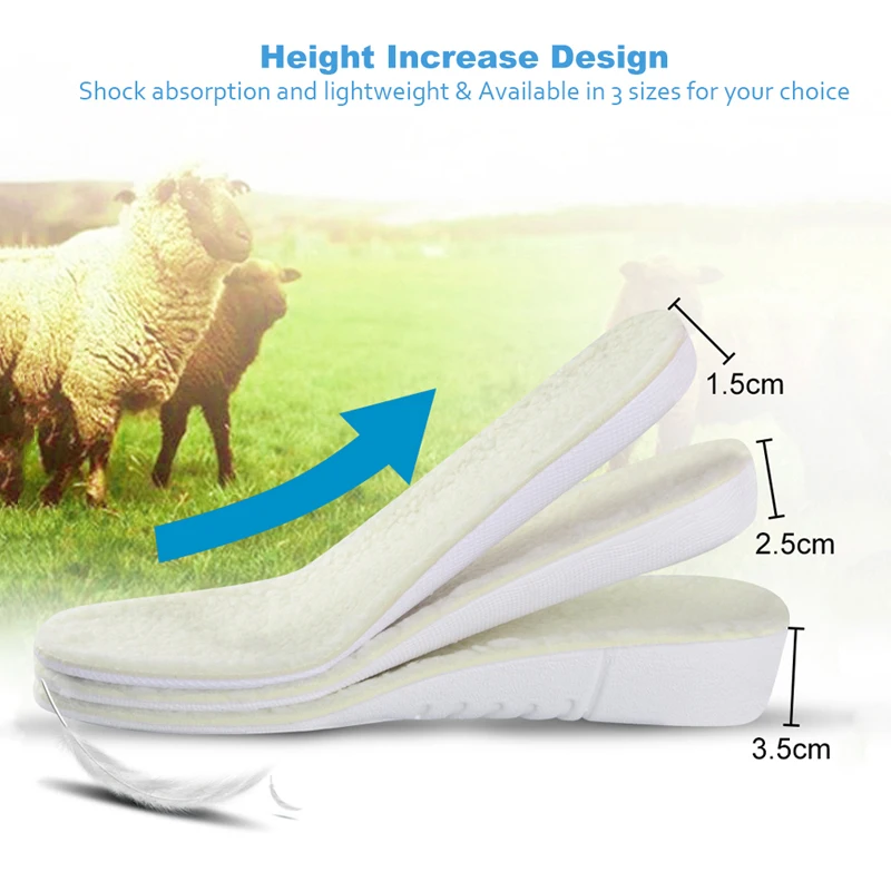 Soumit/очень удобная шерстяная фетровая стелька, увеличивающая рост, зимняя обувь из овечьей кожи, теплая обувь для мужчин и женщин