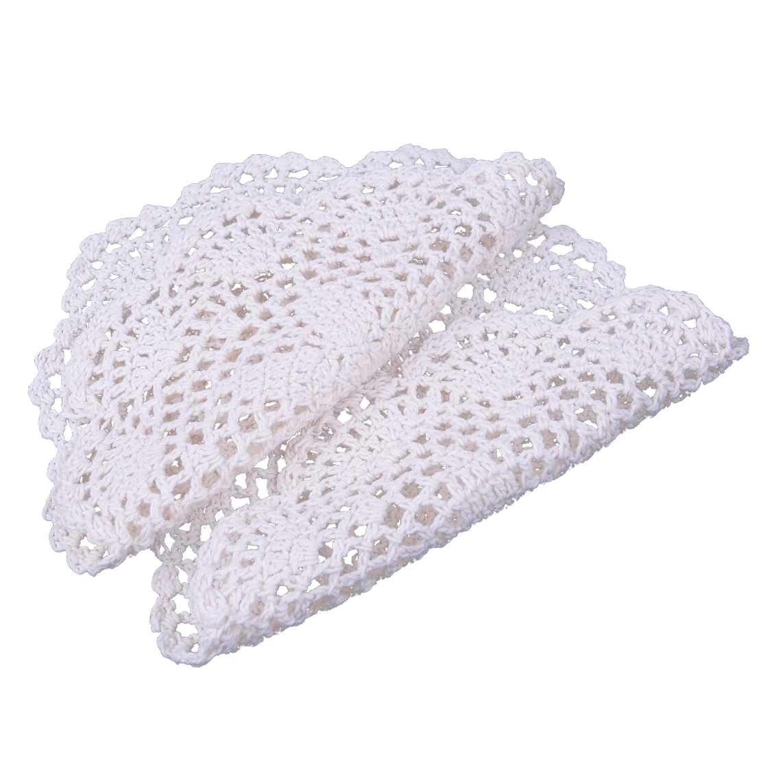 البيج 12 قطع جولة زهرة القطن تحديد الموقع قاعدة الأكواب القدح المطبخ طاولة طعام مكان حصيرة القماش الدانتيل الكروشيه الشاي القهوة المفرش سادة