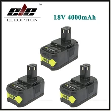 3 pcs High Capacity P108 18V 4000mAh Li-Ion For Ryobi RB18L40 P300 P400 Rechargeable Power Tool Battery Ryobi ONE+