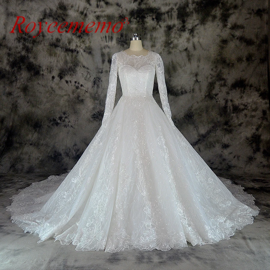 

Vestido de Noiva long sleeve Ball Gown Vintage Robe De Mariage special lace design wedding dress factory made wedding gown