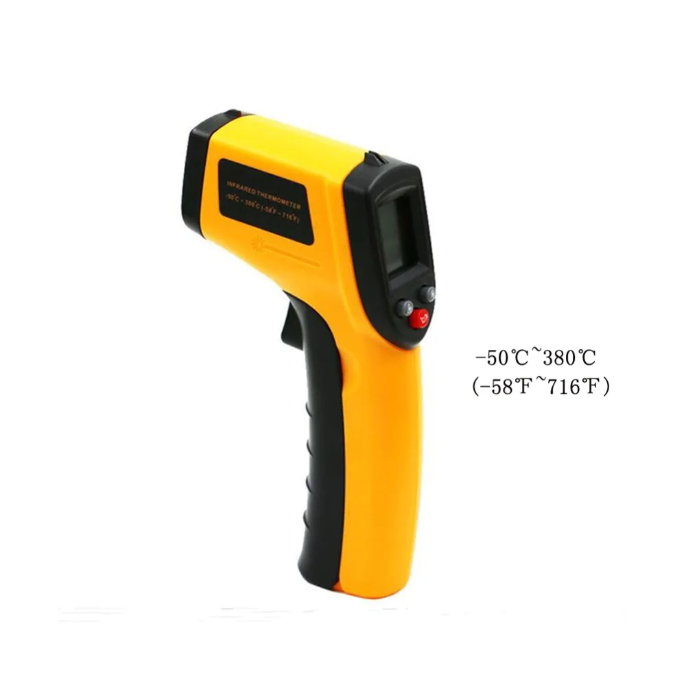 -50~380 C Digital Infrared Thermometer ABS LCD Display Laser Temperature Tester Instruments Non-contact Hand Tools | Инструменты
