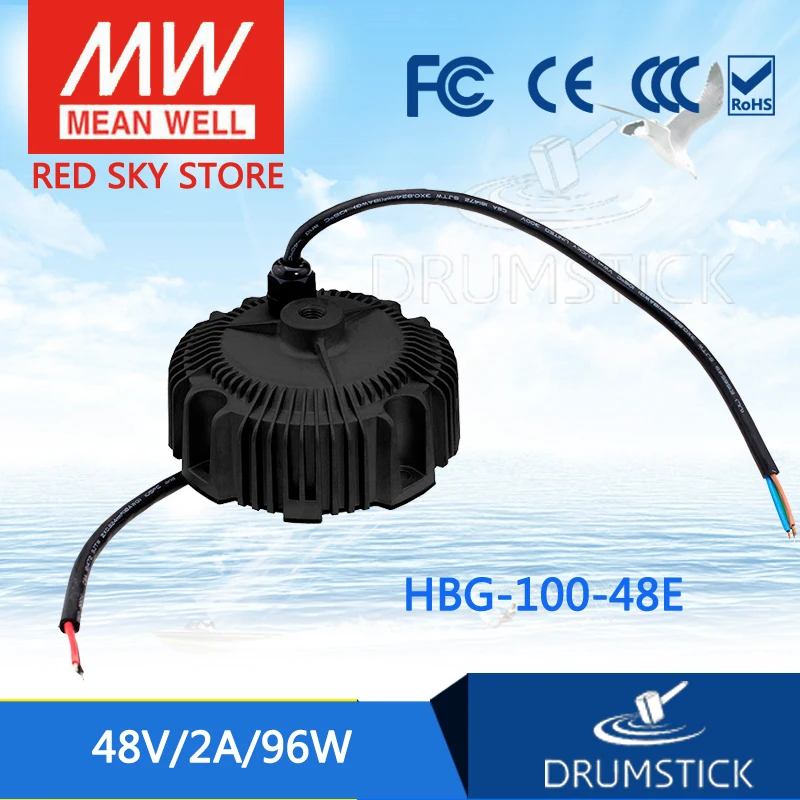 

MEAN WELL HBG-100-48E 48V 2A meanwell HBG-100 48V 96W Single Output LED Driver Power Supply