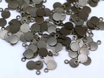 

500 Antique brass Stamping Tags, connector rings (6 mm) pen 88
