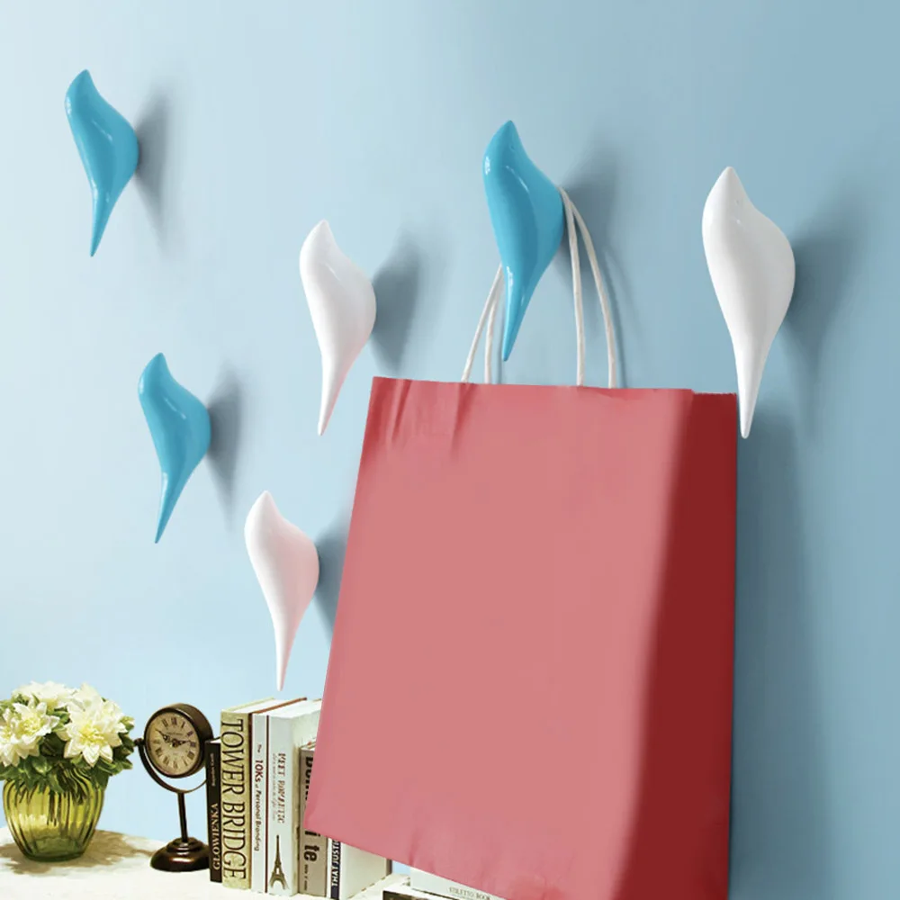 

1 piece Decorative wall Home Furnishing bird hook Decor Hanger Bedroom Clothes Hook Resin Wood Grain Storage Rack P10