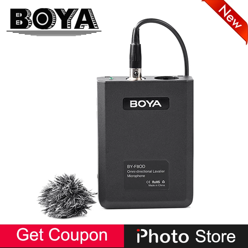 

BOYA BY-F8OD Professional Omnidirectioanl XLR Output Condenser Lavalier Microphone for Vocal Acoustic Guitar Interview Film Mic