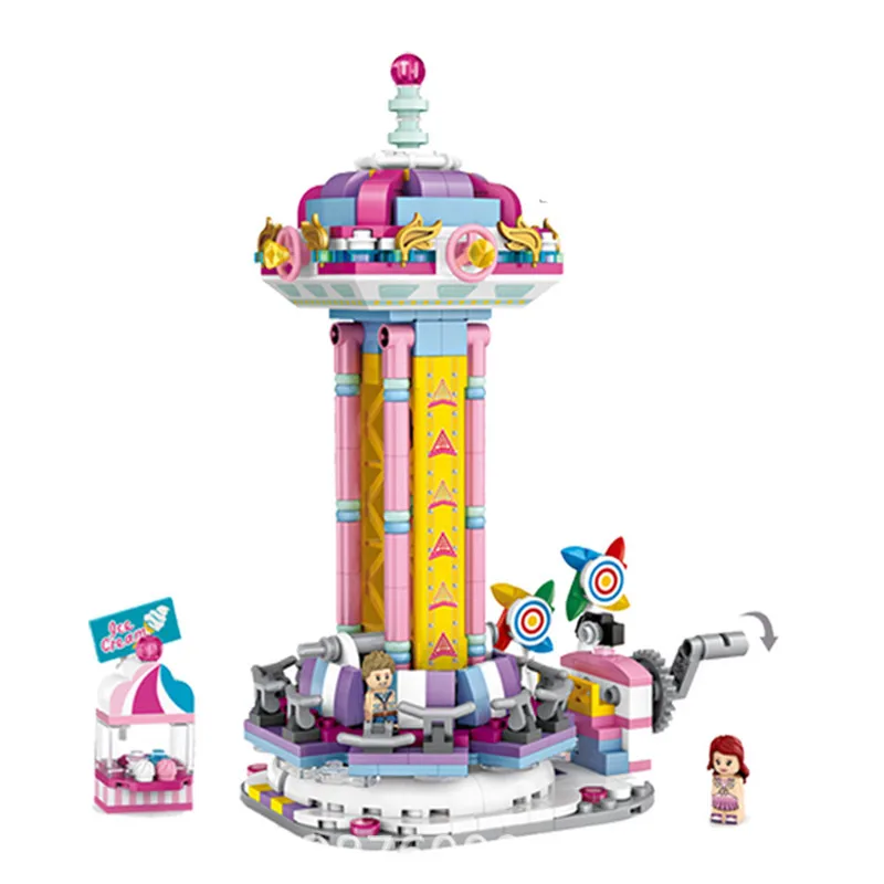 

New Amusement Parks Drop Zone Legoings Friends Figures City Model Building Block Bricks Diy Toys Girl Gift For Christ