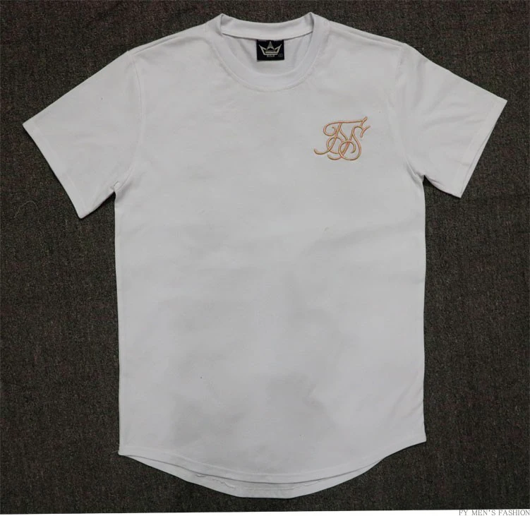 Удлиненная уличная футболка в стиле хип-хоп, мужские футболки оптом, модные летние шелковые футболки Kanye West Sik с коротким рукавом, большие размеры, чистый цвет