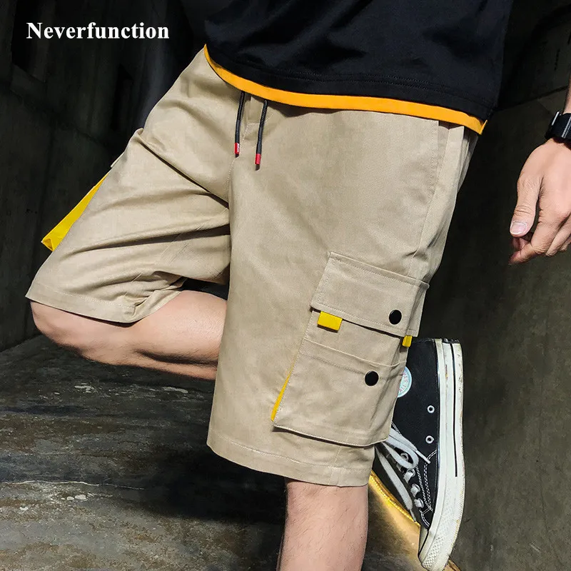 Летние мужские Карго короткие хип хоп Уличная мульти-карман бермуды комбинезоны брендовая одежда модные мужские прямые повседневные шорты 4XL