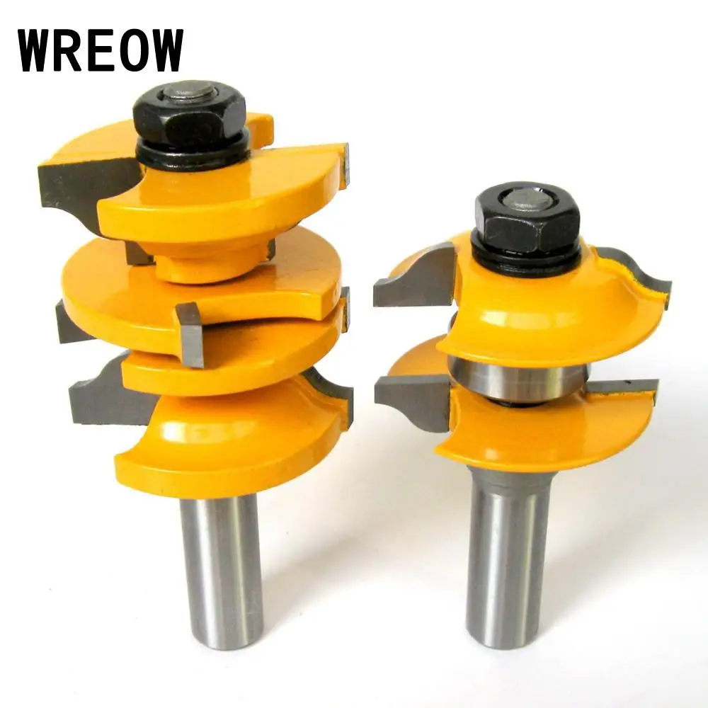 2pcs 1/2Inch 12.7mm Glass Door Trimming Router Bit Wood Engraving