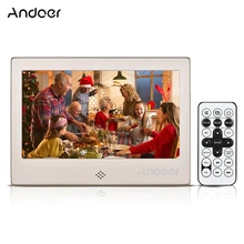 Andoer " светодиодный цифровой фоторамка 720P видео/музыка/календарь/часы/TXT плеер 1024*600 разрешение металлическая рамка с пультом дистанционного управления