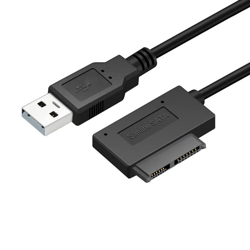 Кабель переходник Dremake USB 2 0 на Mini Sata II 7 + 6 13Pin для жестких дисков ноутбуков CD/DVD ROM|Компьютерные кабели и