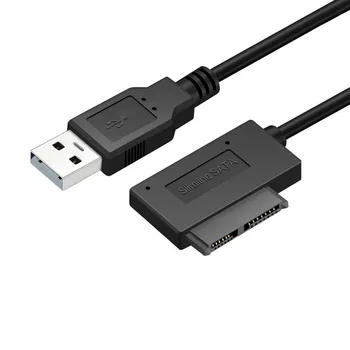

Dremake USB 2.0 to Mini Sata II 7+6 13Pin Adapter Converter Cable for Hard Disk Laptop CD/DVD ROM Slimline Drive