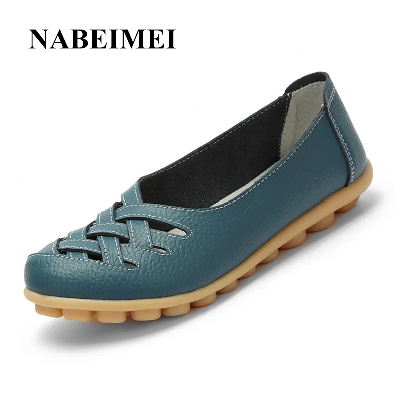 Women s font b shoes b font Pig Leather Flat with Superstar Big size 34 44