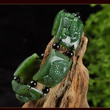 Природный Хотан эластичный браслет с ручной резкой пять ядовитых бусин амулет паук жаба Wudu Скорпион сороконожка змея нефрит бюстгальтер