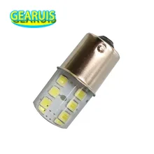 100pcs S25 P21W 1156 BA15S Strobe flash Silicone 12 SMD 2835 LED Car turn signal light stop parking lamp 12V white red yellow