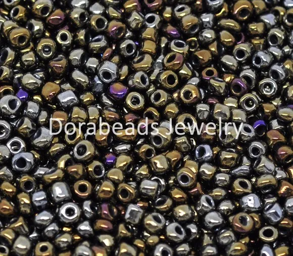 8SEASONS 450 Gram Brown AB Glass Seed Beads 6/0 Jewelry Making (B12086)in Beads from Jewelry