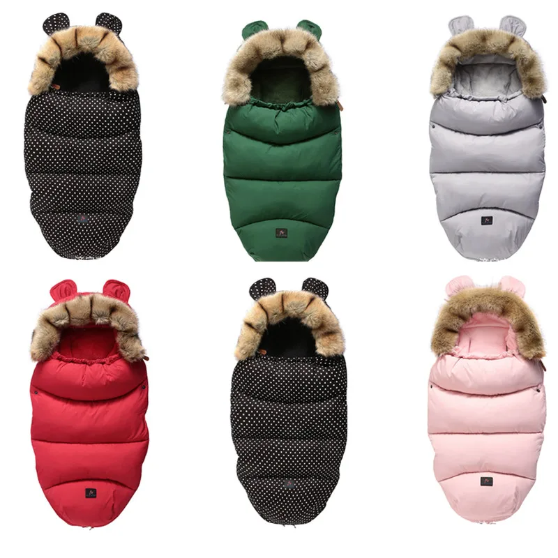 

Winter Baby Stroller Sleeping Bag Yoya Plus Yoyo Vovo Winter Warm Sleepsacks Robe Infant Wheelchair Envelopes Newborns Footmuff