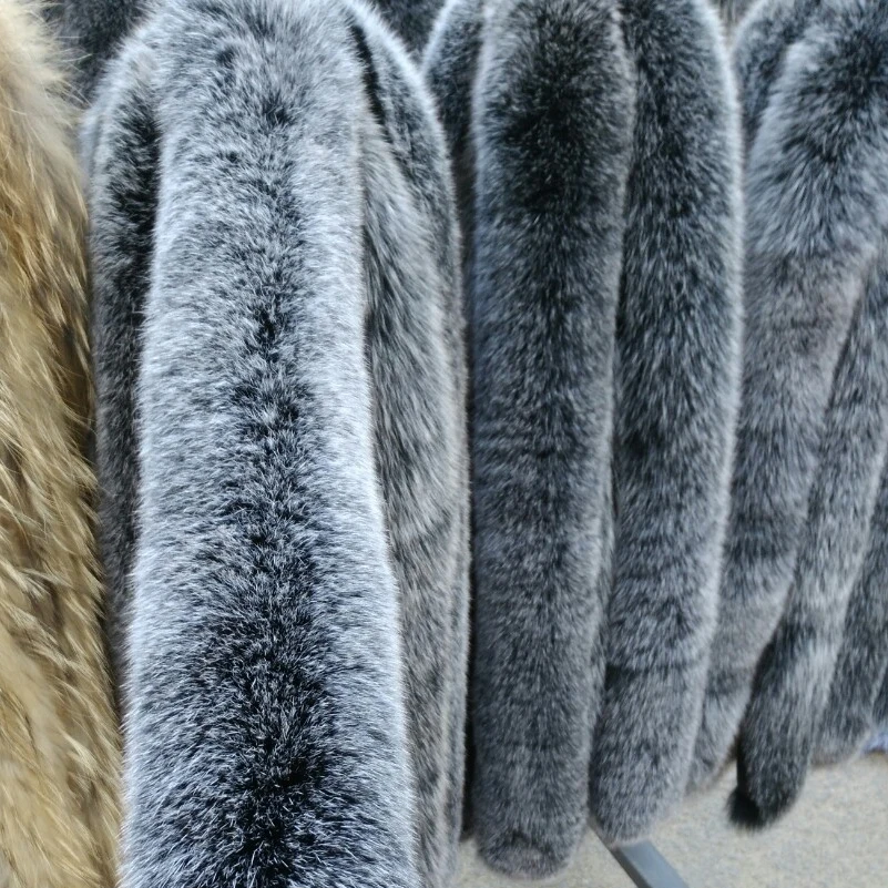 Новинка 70*11 см воротник из натурального Лисьего меха Женский мягкий теплый