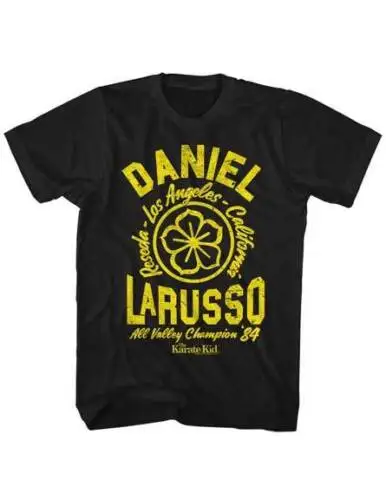 The New  Karate Kid Daniel Larusso All Valley Champ 84 Adult T Shirt Great Classic Movie Cotton 100% cotton tee shirt