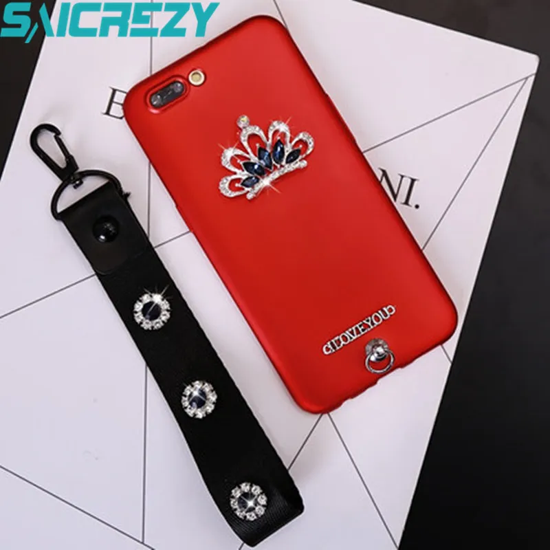 

strap Crystal crown Case Phone cover For honor 10 9 7x 8x P smart Huawei y9 y7 2018 P20 mate 10 lite 20 honor 8 7a 6c 7c pro