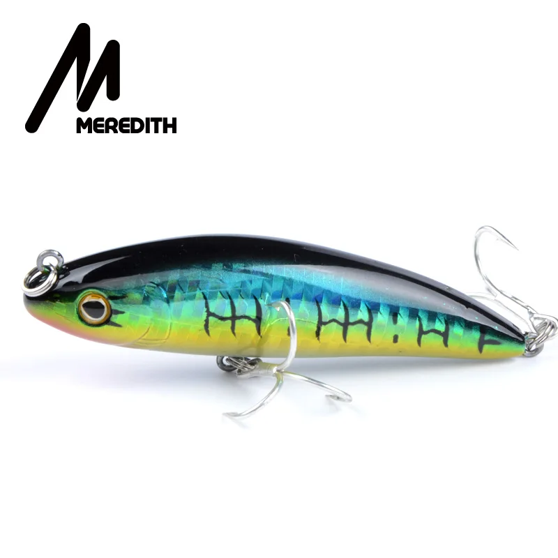 MEREDITH fishing популярная модель, качественные рыболовные приманки, VIB, маленькие карандашные приманки 75 мм 10 г, жесткие плавающие приманки - Цвет: A