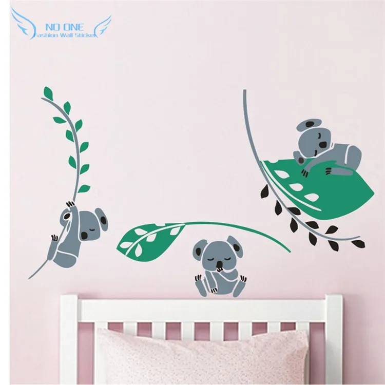 Wall Sticker Koala Bears Tree Decal Personalized Nursery Animal Room Decoration