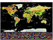 

World Map at Perfect Height Make Traveling Track Your Bonus Adventures Places to Make The Best Personalized Gift 82x59 cm