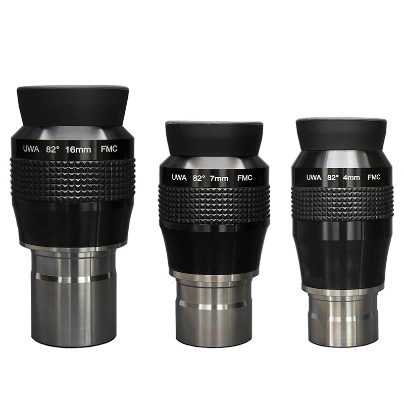 New 1.25inch Uwa Eyepiece 82 Degree 4mm/7mm/16mm Ultra Wide Angle