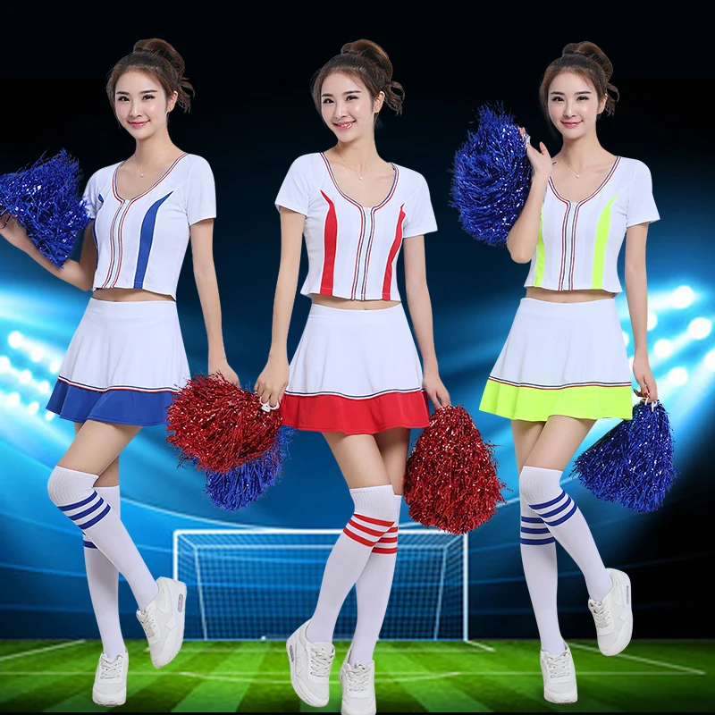 

New football baby Fashion Sexy Cheerleader Costume Women Adult Cheerleading Party Dress Cheer Uniform Outfit Girl Cheerleader