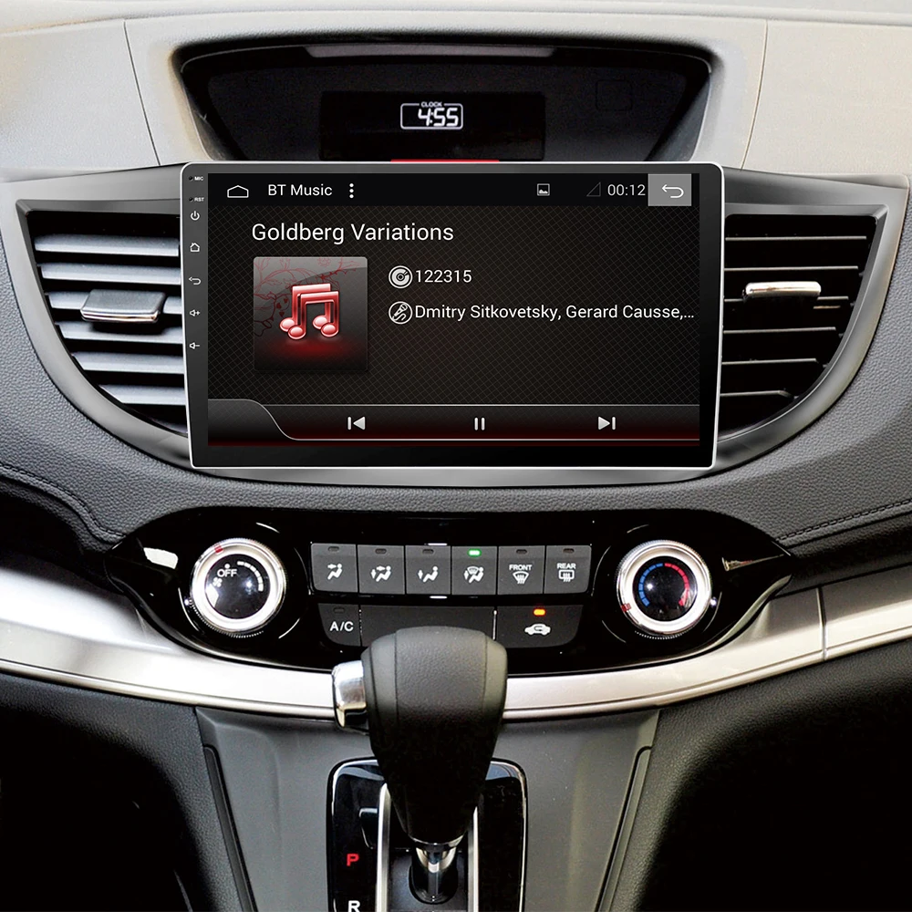 Cheap Eunavi 4G+32G Android 9.0 4G Car Radio Multimedia Audio Player Navigation GPS 2Din For Honda CRV 2012 2013 2014 2015 2016 PX6 1