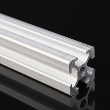 

Silver 500mm Length HL2020 T-Slot Aluminum Profile Extrusion Frame For DIY CNC 3D Printer Plasma Laser Stand Furniture