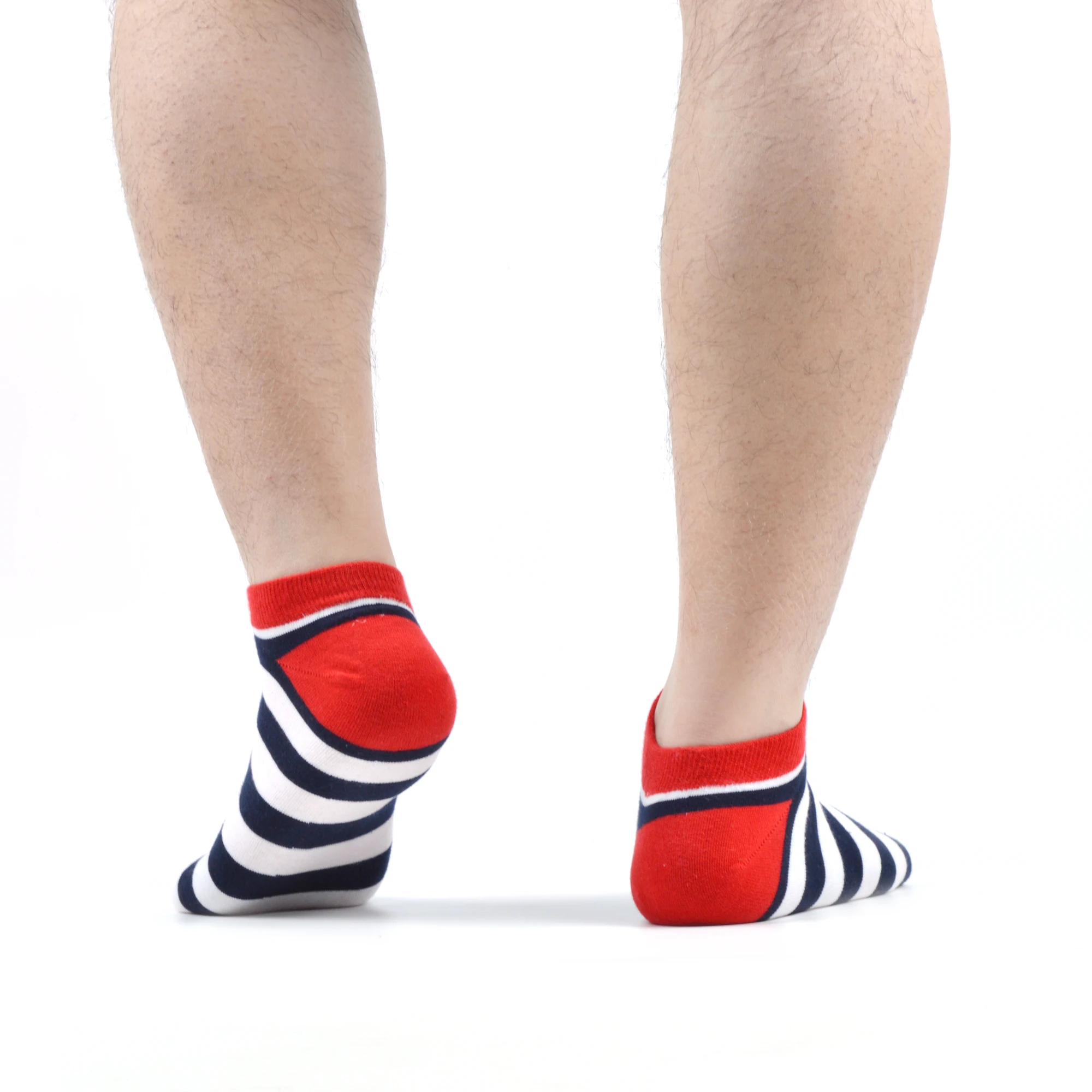 ANZETTI/6 пар/лот, мужские и женские повседневные носки до щиколотки, носки из чесаного хлопка, черные, белые, красные клетчатые полосатые носки с геометрическим рисунком