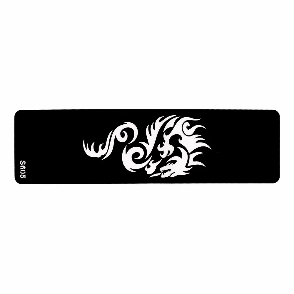 6 Sheets Small Hollow Henna Tattoo Stencil Dragon Totem Geometry Pattern Women Men Body Art Indian Mehndi Tattoo Stencil S600#01 (1 (2)