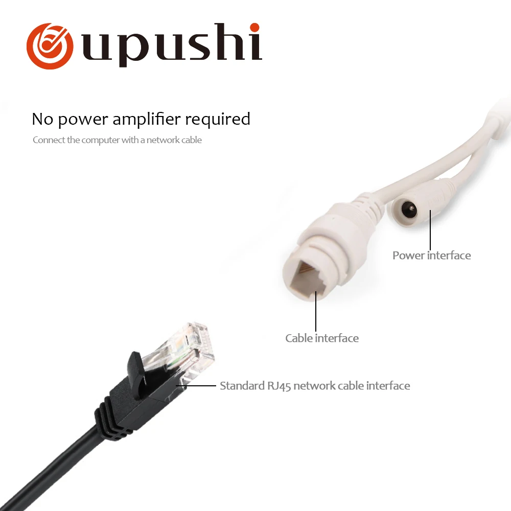 Oupushi outdoor waterproof IP speakers active network wireless column loudspeaker IP66 for public address system