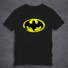 DC Comics Batman Logo Printed T-shirt Summer Short Sleeve Tees Super Hero Batman Men’s T Shirt Fashion Casual Costumes Tops