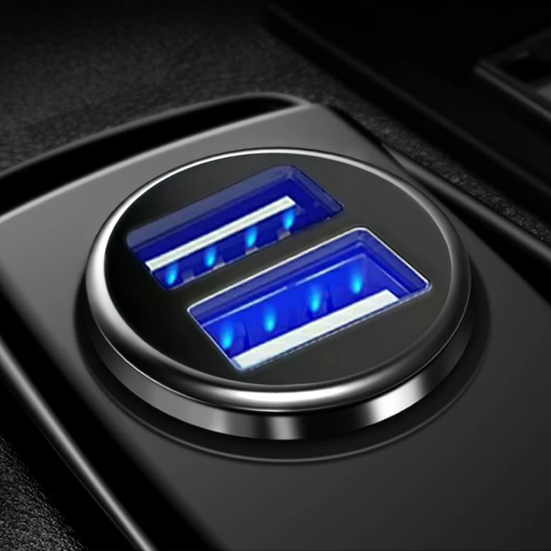 Moto Voiture Chargeur Prise 12V//24V Double Port USB Tension Auto Adaptateur