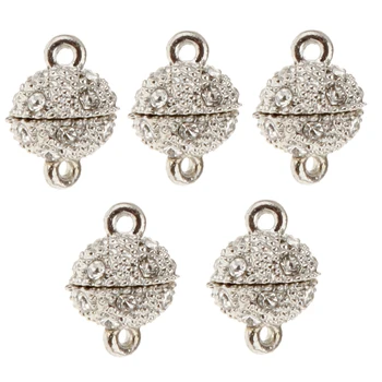 

5 Sets of 8 mm Metal Strong Crystal Magnetic Clasps Charm Jewelry Finding for Making Jewelry DIY Findings Accessories